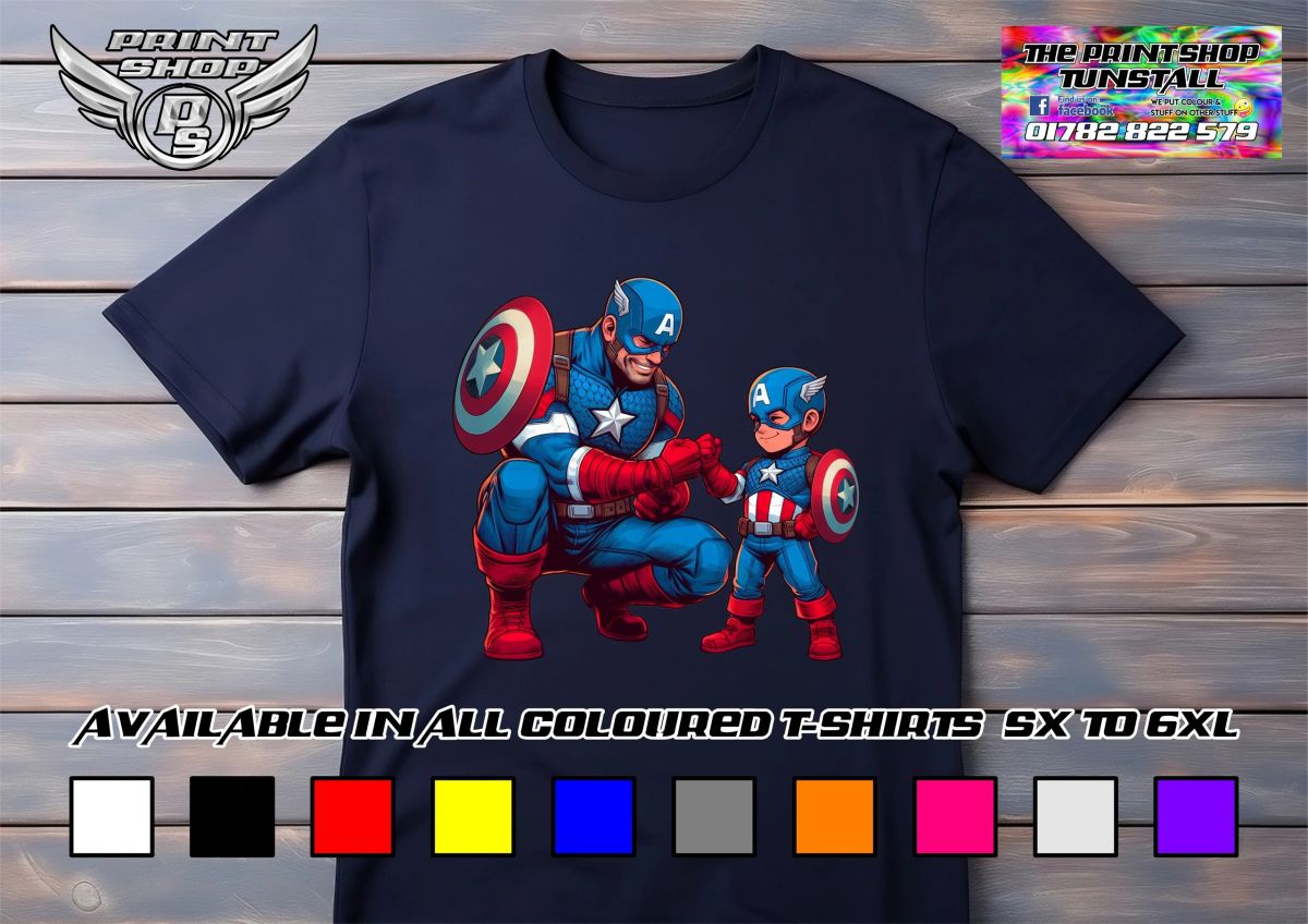 Captain America Dad and Son