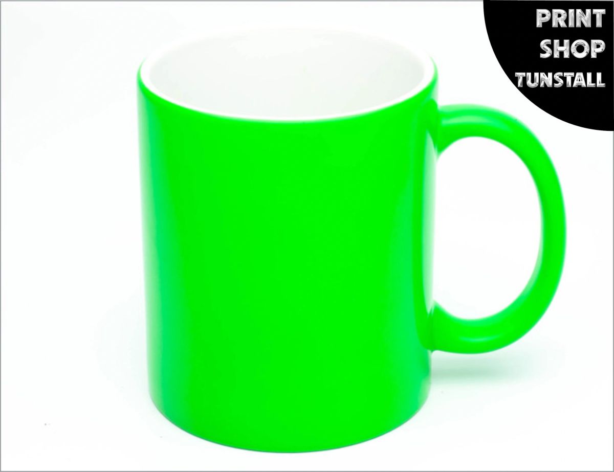 Fluorescent green 11oz mug