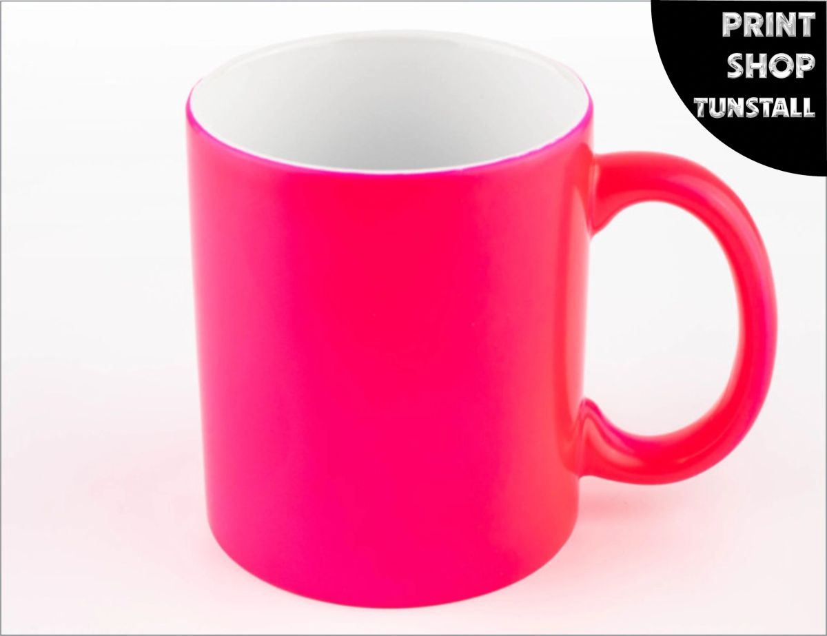 Fluorescent pink 11oz mug
