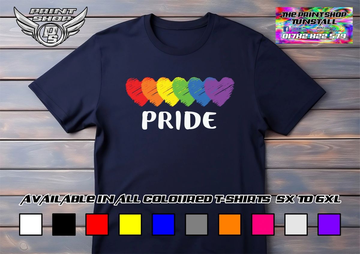 Pride Flag Rainbow Hearts